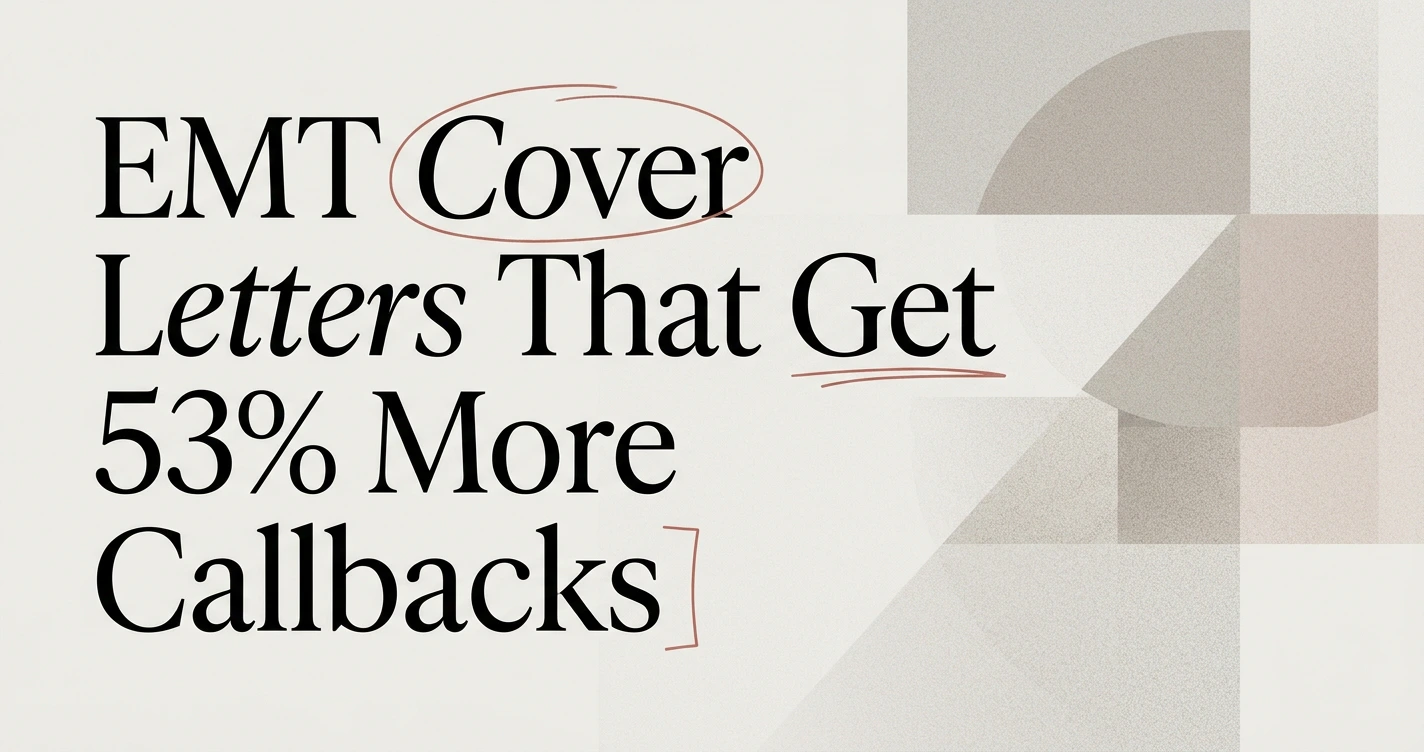 EMT Cover Letter Examples That Stand Out