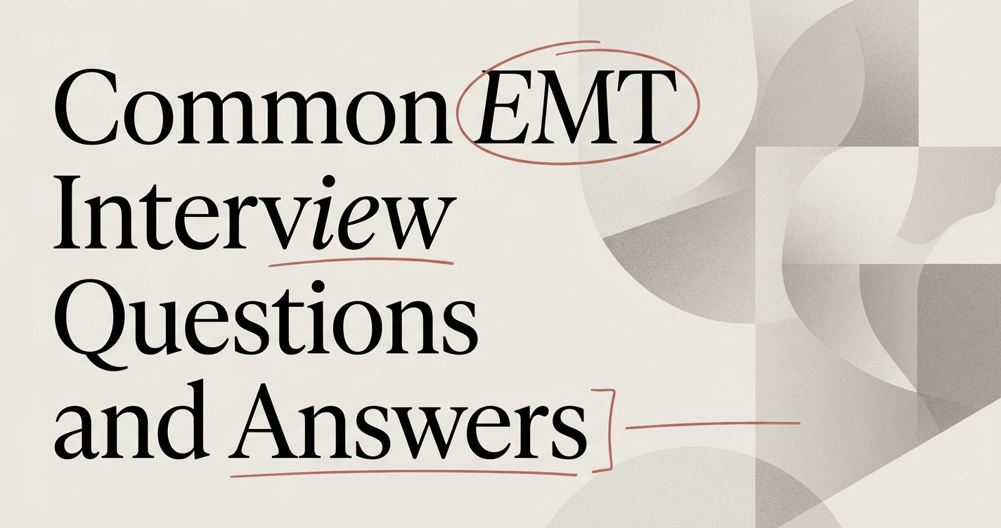 Common EMT Interview Questions and Best Answers