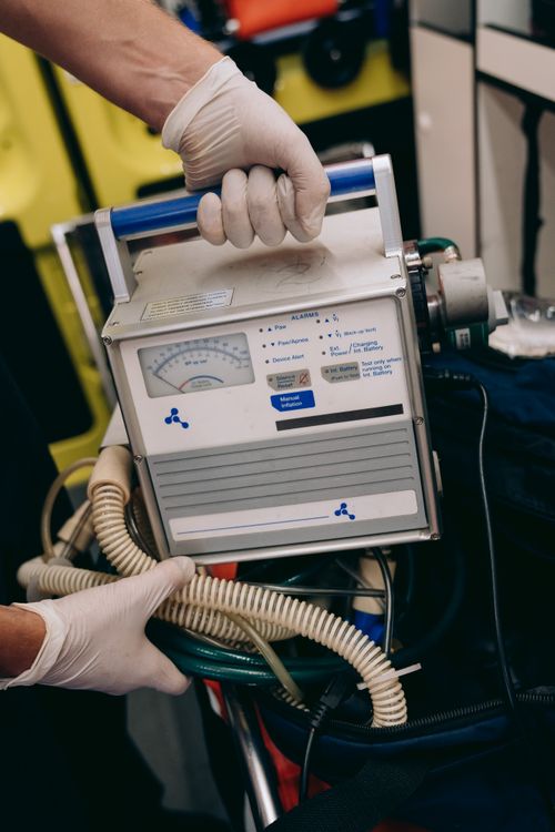 Medical equipment inside an ambulance showing modern EMS technology