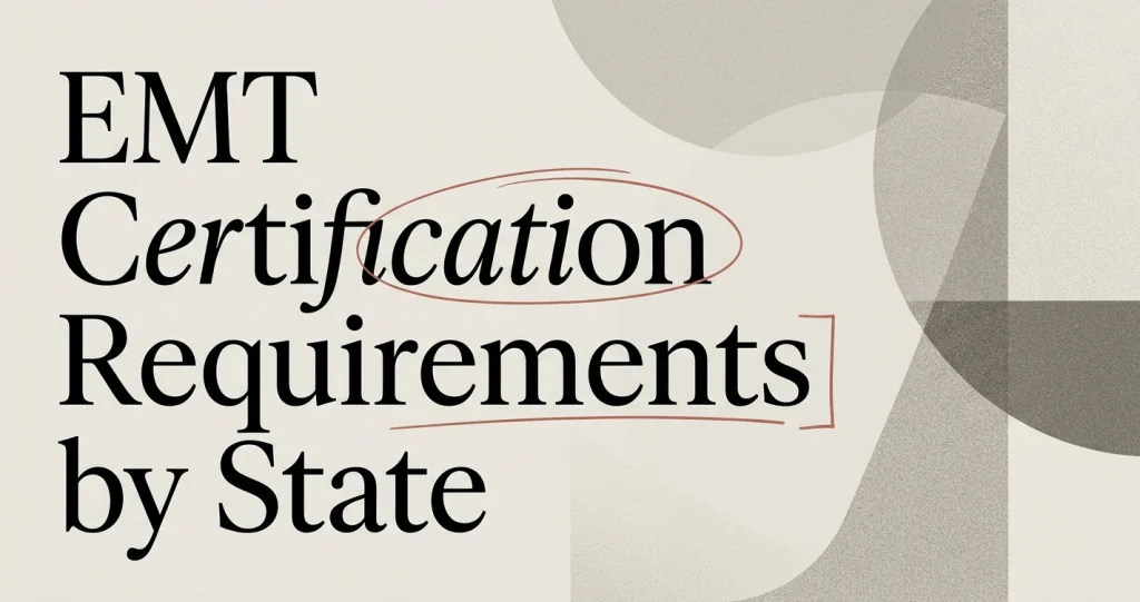 EMT Certification Requirements by State EMT Certification Requirements by State